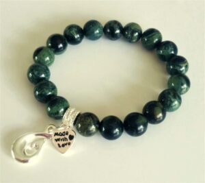 NZ Greenstone Pounamu Bracelet with Hook Charm