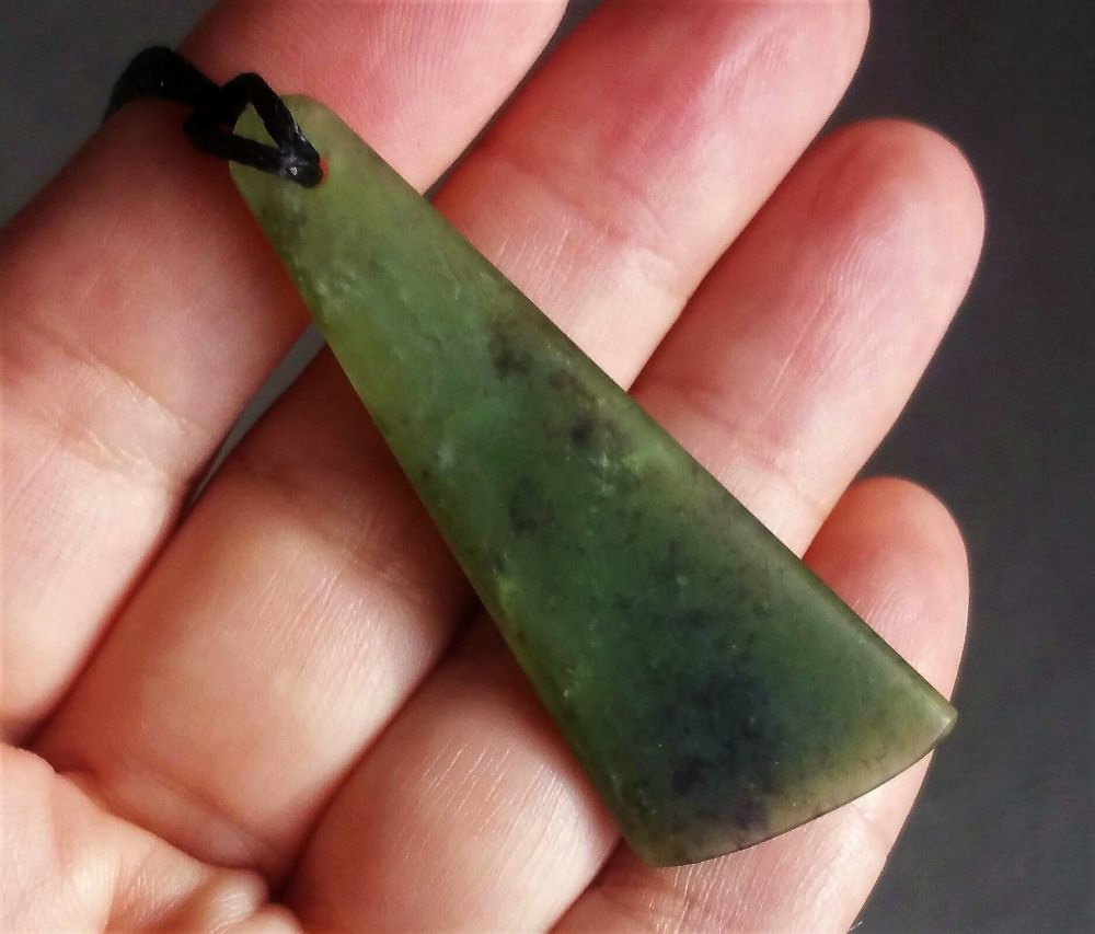 NZ Greenstone Pounamu Toki Pendant Necklace