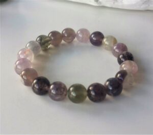 Auralite-23 Emerald Auralite Bracelet - 10mm Beads