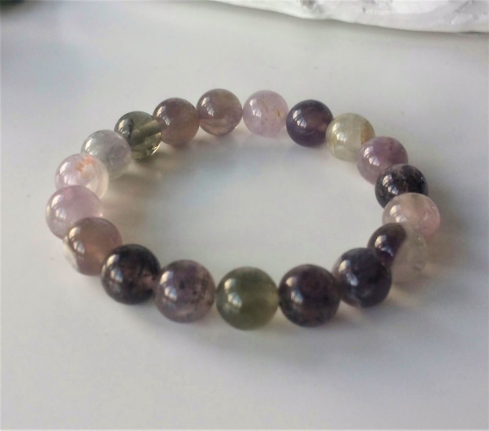 Buy Natural Auralite 23 Gemstone Rectangle Bead Stretch Bangle Bracelet  Online at desertcartINDIA